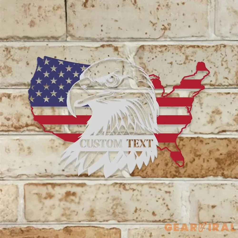 Patriotic National Flag Eagle Metal Sign Veteran Metal Sign Housewarming Outdoor Door Decor Patriotic Wall Art Gift for