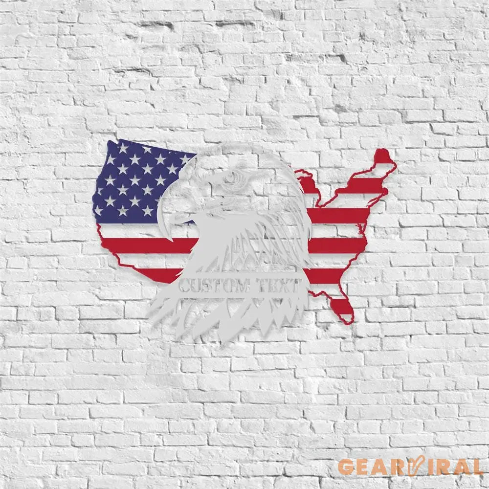 Patriotic National Flag Eagle Metal Sign Veteran Metal Sign Housewarming Outdoor Door Decor Patriotic Wall Art Gift for