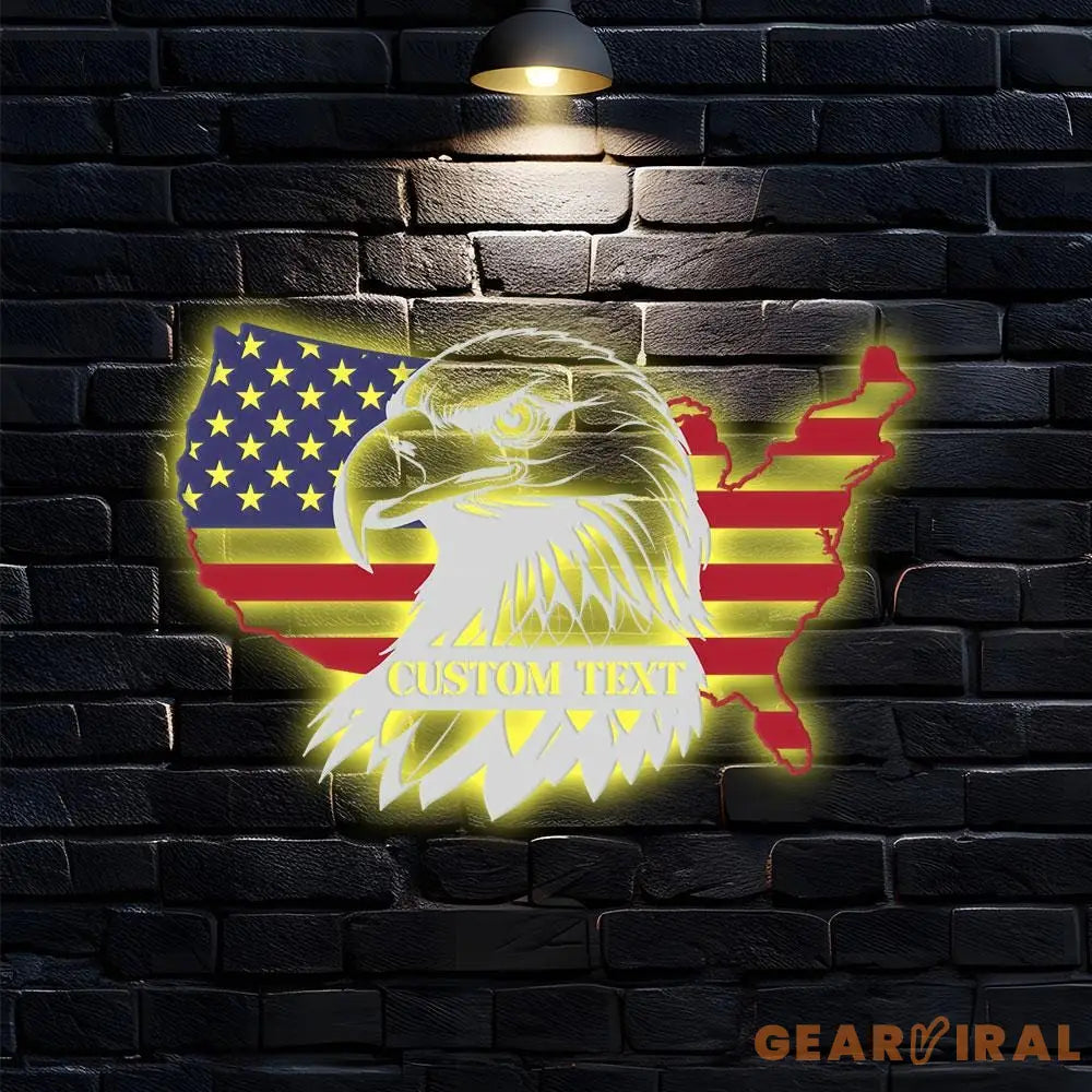 Patriotic National Flag Eagle Metal Sign Veteran Metal Sign Housewarming Outdoor Door Decor Patriotic Wall Art Gift for