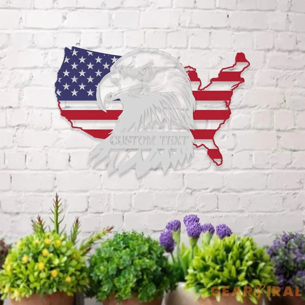 Patriotic National Flag Eagle Metal Sign Veteran Metal Sign Housewarming Outdoor Door Decor Patriotic Wall Art Gift for