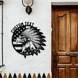 Patriotic Native Eagle Metal House Metal Sign,Veteran Metal Sign Housewarming Outdoor Door Decor Patriotic Wall