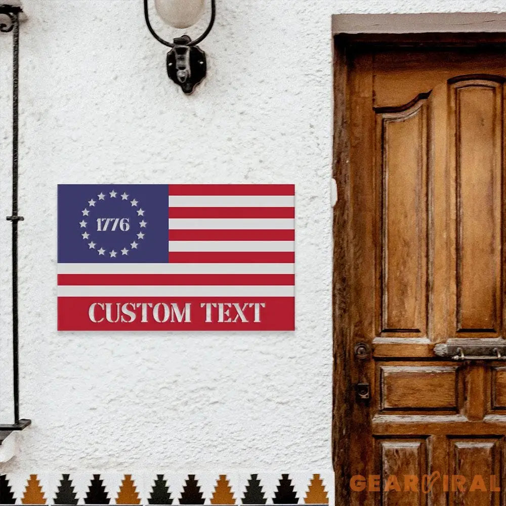 Patriotic Numeric National Flag Metal Sign Veteran Metal Sign Housewarming Outdoor Door Decor Patriotic Wall Art Gift