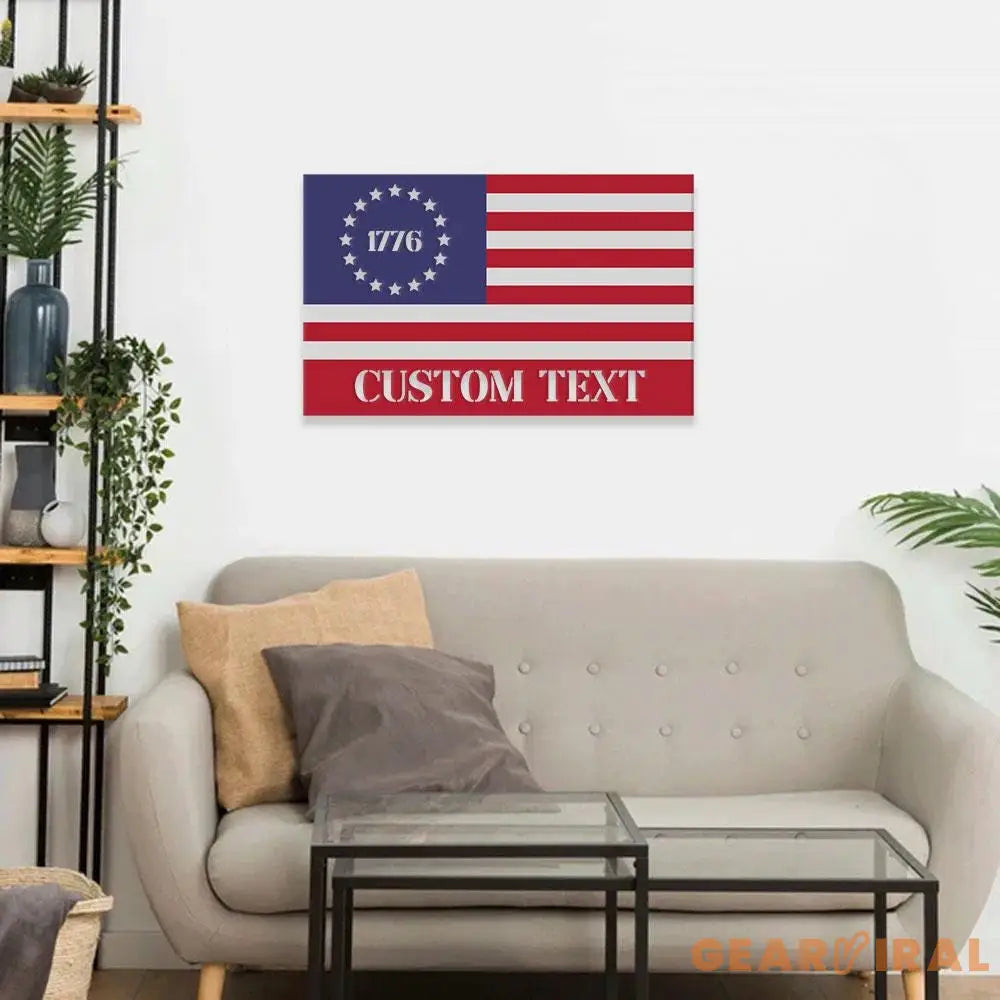 Patriotic Numeric National Flag Metal Sign Veteran Metal Sign Housewarming Outdoor Door Decor Patriotic Wall Art Gift