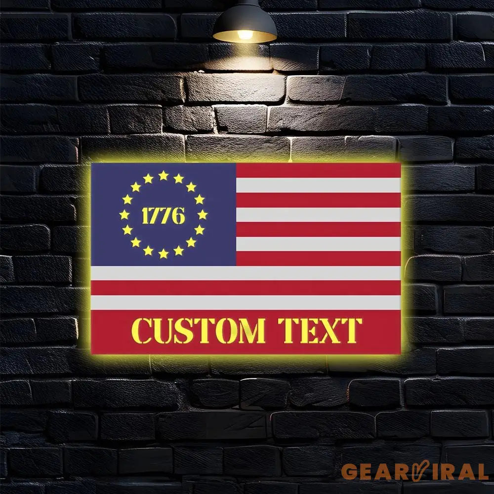 Patriotic Numeric National Flag Metal Sign Veteran Metal Sign Housewarming Outdoor Door Decor Patriotic Wall Art Gift