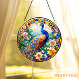 Peacock Stained Glass SunCatcher Peacock Window Hanging Mother’s Day Gift Gift Bird Lover Decor Peacock Ornament Garden