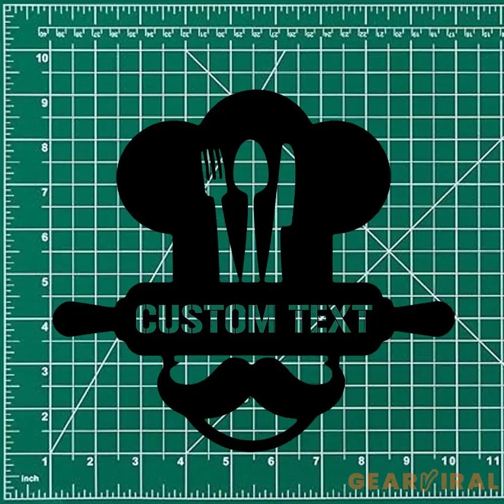 Personal Chef Laser Cut Metal Sign Kitchen Metal LED Sign Personalized Chef Name Wall Sign Kitchen Decor Kitchen Metal