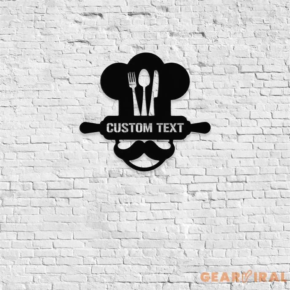 Personal Chef Laser Cut Metal Sign Kitchen Metal LED Sign Personalized Chef Name Wall Sign Kitchen Decor Kitchen Metal