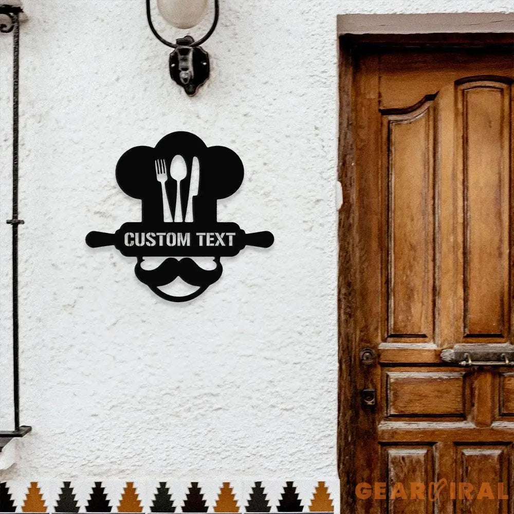 Personal Chef Laser Cut Metal Sign Kitchen Metal LED Sign Personalized Chef Name Wall Sign Kitchen Decor Kitchen Metal