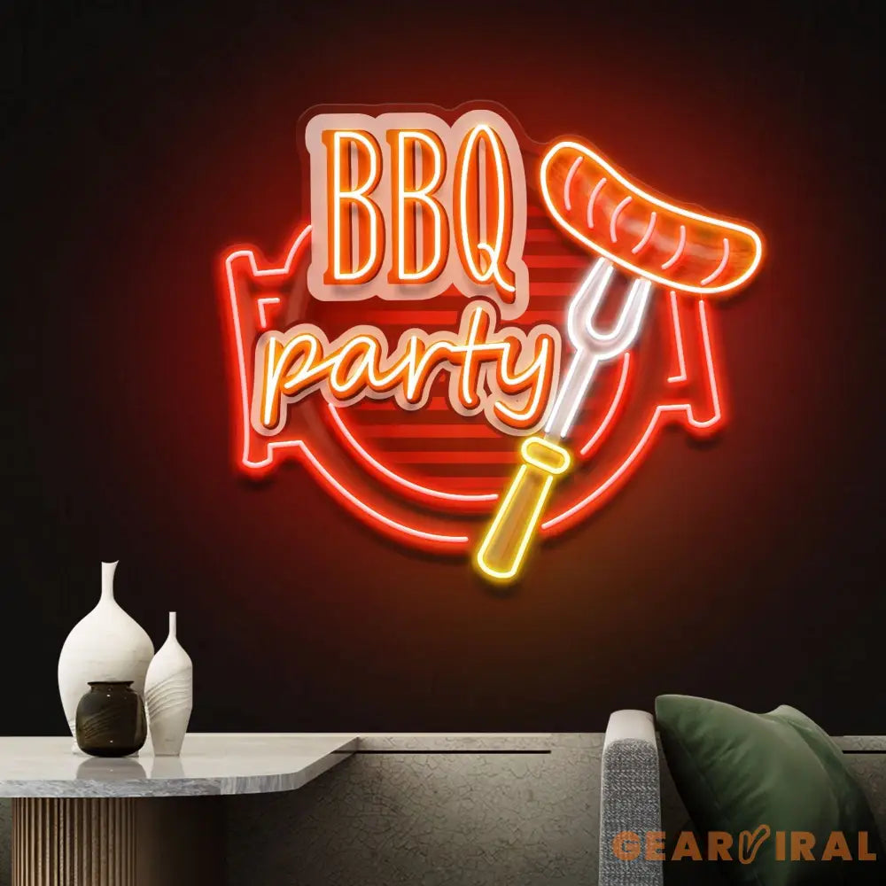 Personalised BBQ Grilling Name Artwork Led Neon Sign Light