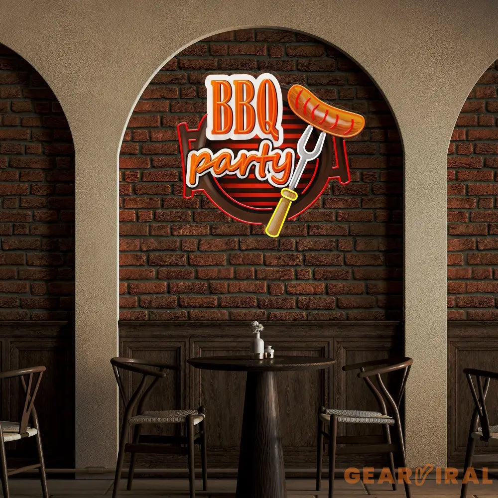 Personalised BBQ Grilling Name Artwork Led Neon Sign Light
