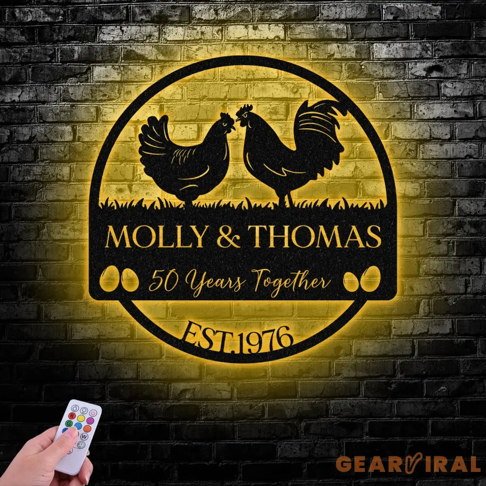 Personalized 50th Anniversary Metal Sign Metal Wall Art Custom Anniversary Gift For Couple - Gearviral