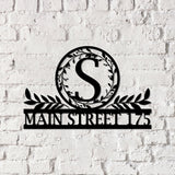 Personalized Address Metal Sign Initial Letter House Numbers for Home & Garden, Address Sign, Monogram Sign - Gearviral