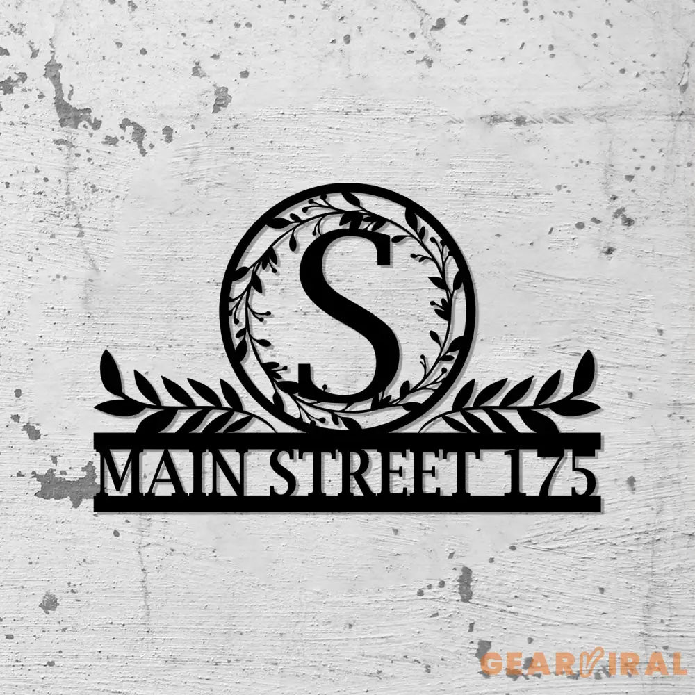 Personalized Address Metal Sign Initial Letter House Numbers for Home & Garden Address Sign Monogram Sign - Gearviral