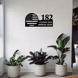 Personalized Address USA Metal Sign - Number Address Sign Patriotic House  - Personalized Address Decor - Personalized Gifts Wall Art