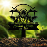 Personalized Air Force Memorial Stake Garden Metal Stake In Loving Memorial Sympathy Gift Veteran Grave Marker