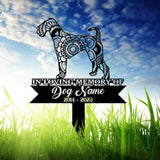 Personalized Airedale Terrier Mandala Garden Stake Zentangle Yard Art Dog Memorial Sign Outdoor Decor Pet Loss Sympathy