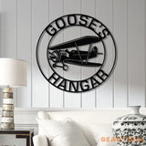 Personalized Airplane Hangar Sign with Led Lights - Custom Pilot Name Sign - Aviation Lover Decor - Man Cave Wall Art