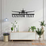 Personalized Airplane Metal Wall Art LED Light Aircraft Hangar Decoration Airforce Housewarming Xmas Gifts Custom Pilot