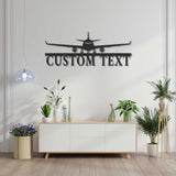 Personalized Airplane Metal Wall Art LED Light Aircraft Hangar Decoration Airforce Housewarming Xmas Gifts Custom Pilot Name Sign Home Decor | GearViral