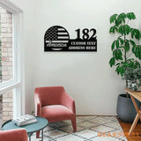 Personalized America US Flag - Metal Address Sign House Number Hanging Address - Metal Address Sign - Address Wall Art