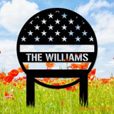 Personalized American Sign Military Metal Stake Personalized ArmyYard Sign Outdoor Decor Garden Stake Outdoor Door Gift