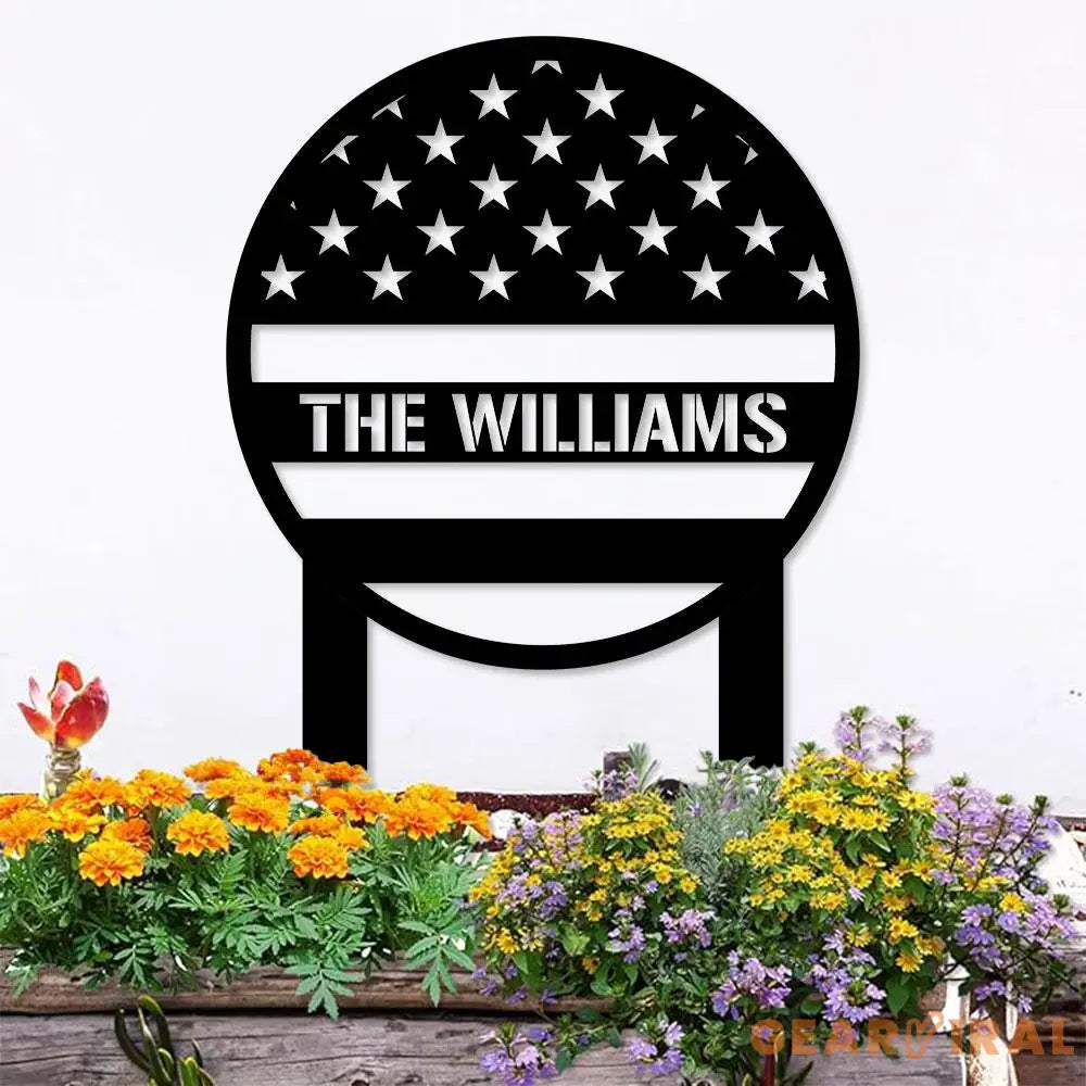 Personalized American Sign Military Metal Stake Personalized ArmyYard Sign Outdoor Decor Garden Stake Outdoor Door Gift
