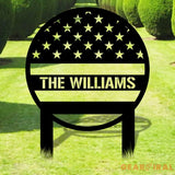Personalized American Sign Military Metal Stake Personalized ArmyYard Sign Outdoor Decor Garden Stake Outdoor Door Gift