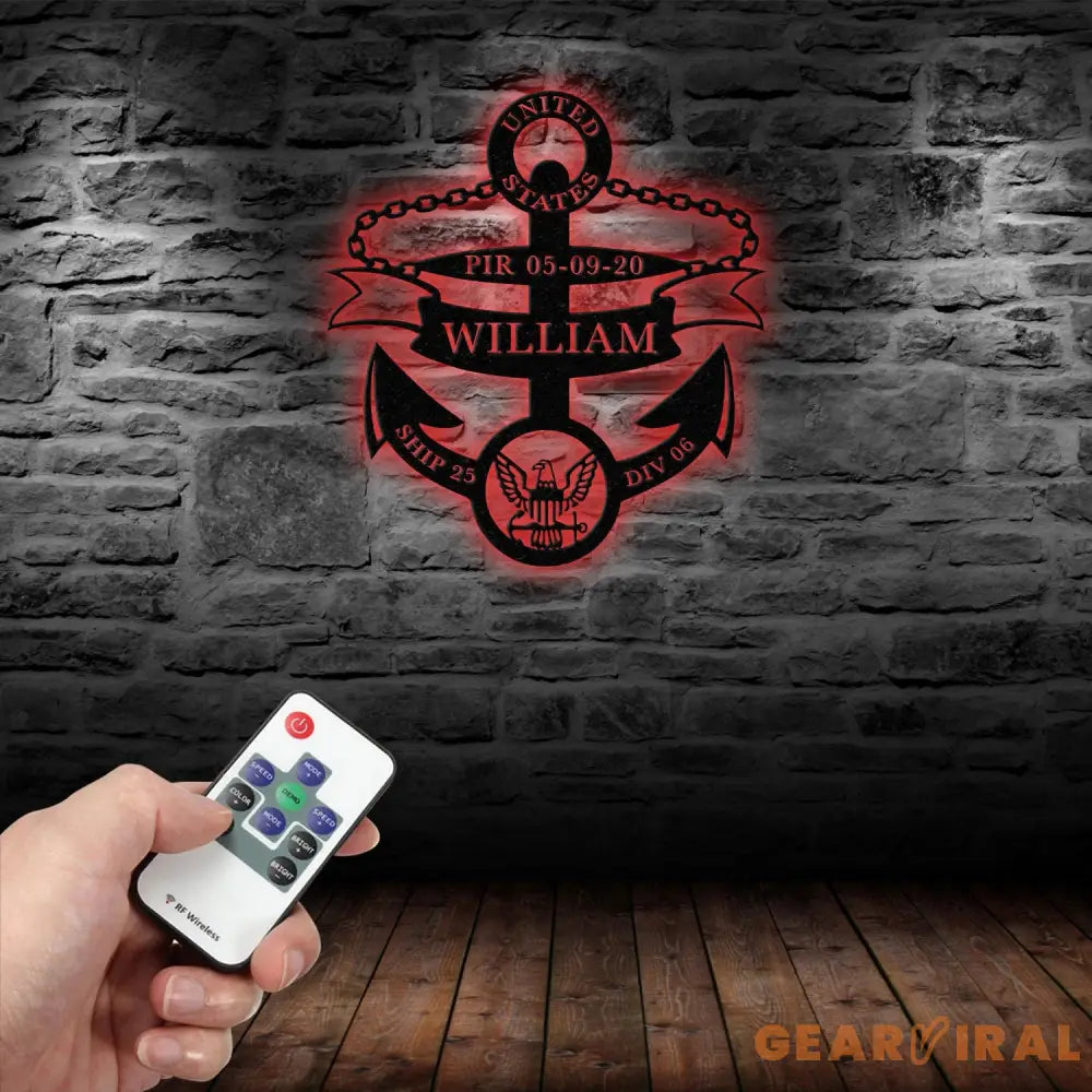 Personalized Anchor Metal Sign Custom Navy Boot Camp PIR/Graduation Anchor Metal Sign Navy Veteran Gift US Navy Sign