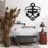 Personalized Anchor Metal Sign, Custom Navy Boot Camp PIR/Graduation Anchor Metal Sign, Navy Veteran Gift, US Navy Sign, Patriotic Wall Art