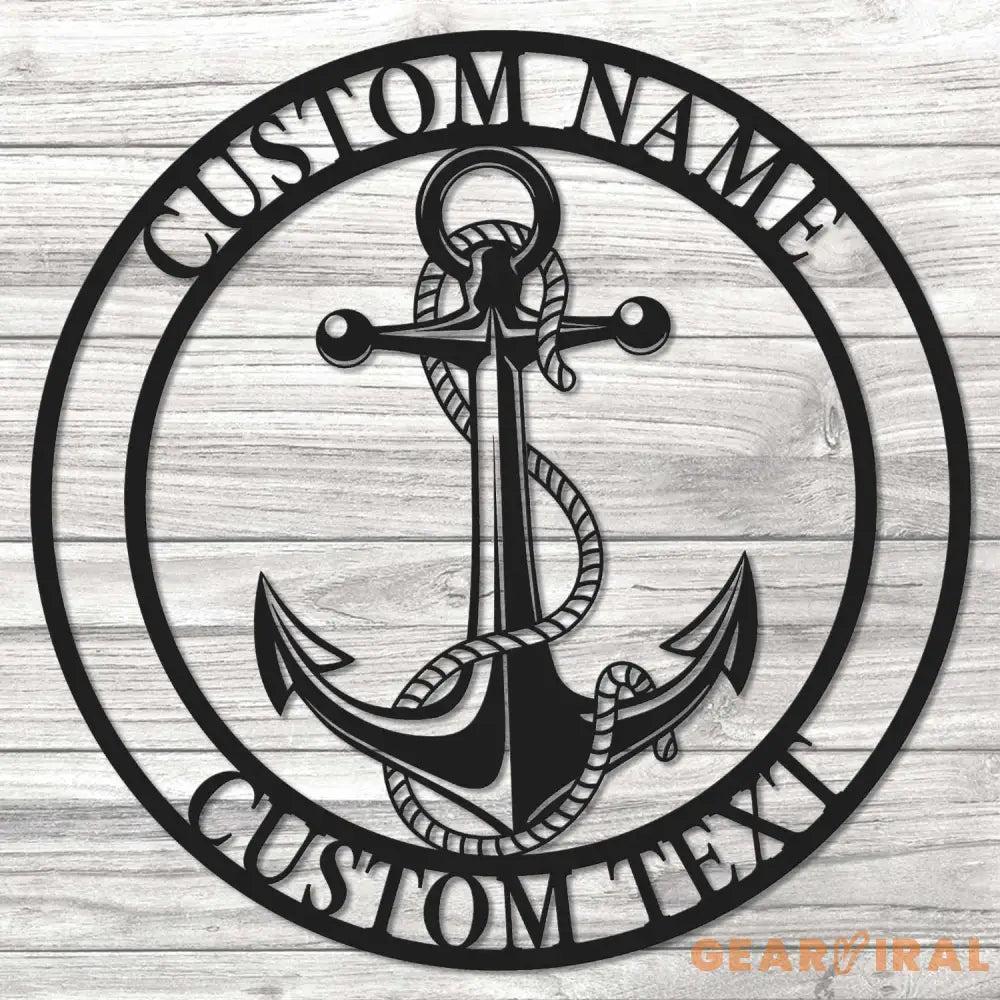 Personalized Anchor Metal Sign - Anchor Name Sign - Anchor Sign Metal - Metal Anchor Sign | GearViral