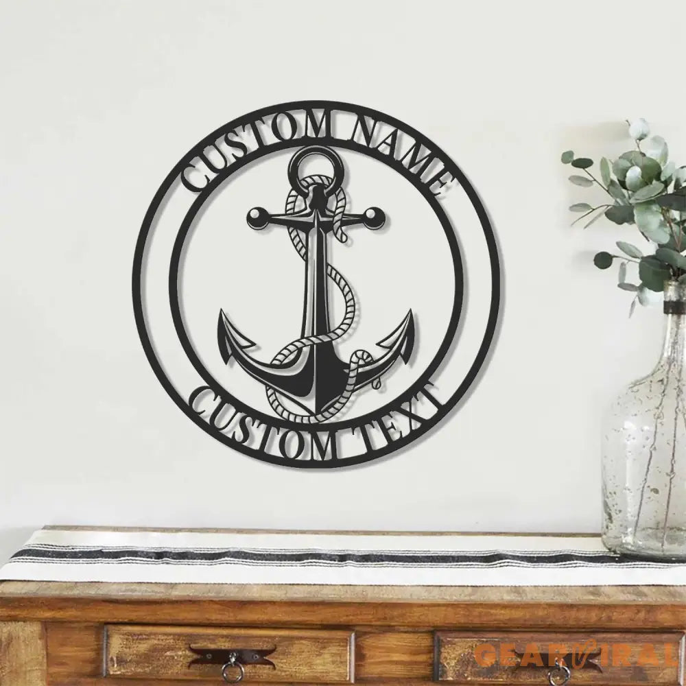 Personalized Anchor Metal Sign - Anchor Name Sign - Anchor Sign Metal - Metal Anchor Sign | GearViral