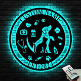 Personalized Animal Doctor Name Metal Sign - Custom Veterinarian Wall Decor - Vet Healthcare Sign - Pet Lover Decor