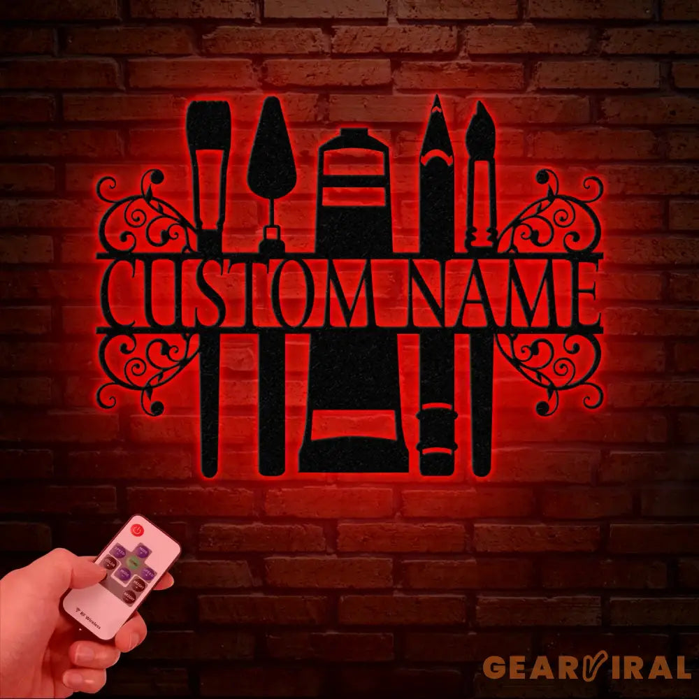 Personalized Art Studio Sign Custom Painting Metal Wall Art Artist Name Sign Art Teacher Gift Artist Tools Decor