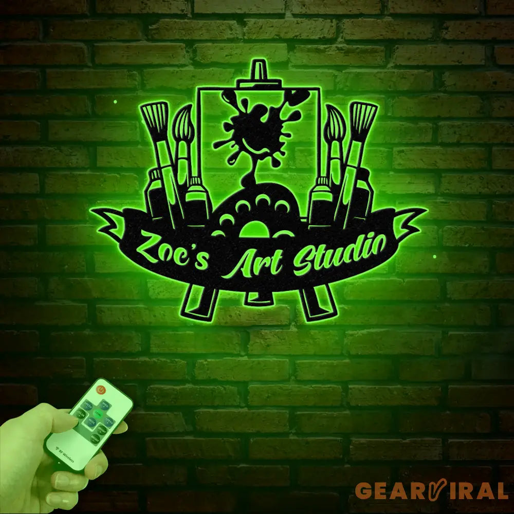 Personalized Art Studio Sign Custom Painting Metal Wall Art Artist Name Sign Art Teacher Gift Artist Tools Decor