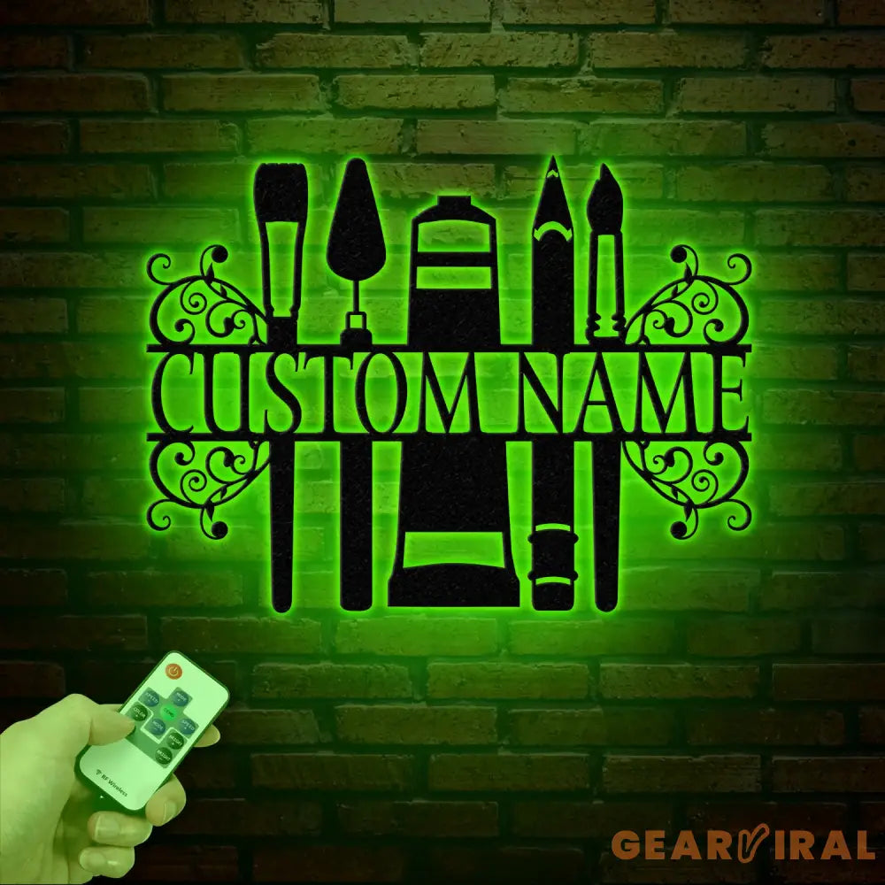 Personalized Art Studio Sign Custom Painting Metal Wall Art Artist Name Sign Art Teacher Gift Artist Tools Decor