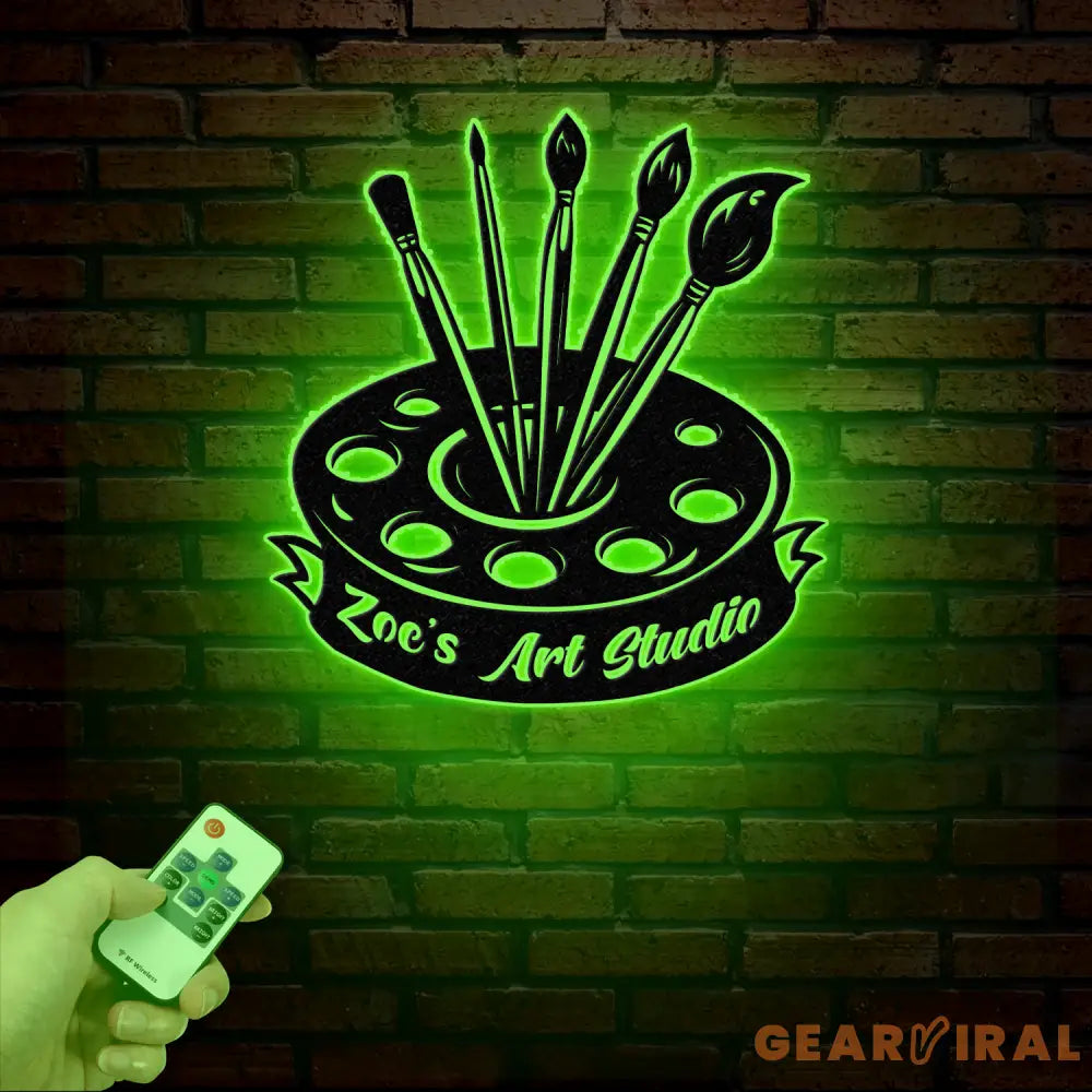 Personalized Art Studio Sign Custom Painting Metal Wall Art Artist Name Sign Art Teacher Gift Artist Tools Decor