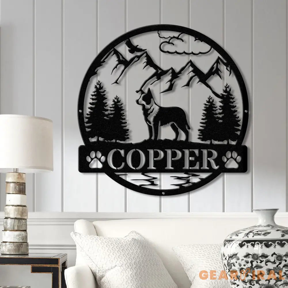 Personalized Australian Cattle Dog Metal Sign Custom Dog Name Sign Dog Memorial Gift Australian Cattle Dog Decor Dog