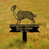 Personalized Australian Shepherd Mandala Garden Stake Zentangle Yard Art Dog Memorial Sign Outdoor Decor Pet Loss