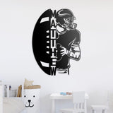 Personalized Ball American Football Metal Wall Art LED Light - Custom Player Name Sign Home Decor - Ideal for Home Decor & Gift | GearViral