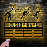 Personalized Ballet Dance Award Medal Holder, Custom Ballet Dancer Name Medal Hanger, 12 Rungs for Medals & Ribbons, Dance Award Medal Display