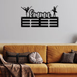 Personalized Ballet Dance Award Medal Holder,Custom Ballet Dancer Name Medal Hanger, Medal Hanger Holder Display Rack 3 RUNG