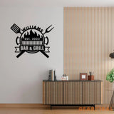 Personalized Bar and Grill Metal Wall Art with Led Lights Custom Outdoor Metal Sign Grill Sign Wall Decor Housewarming