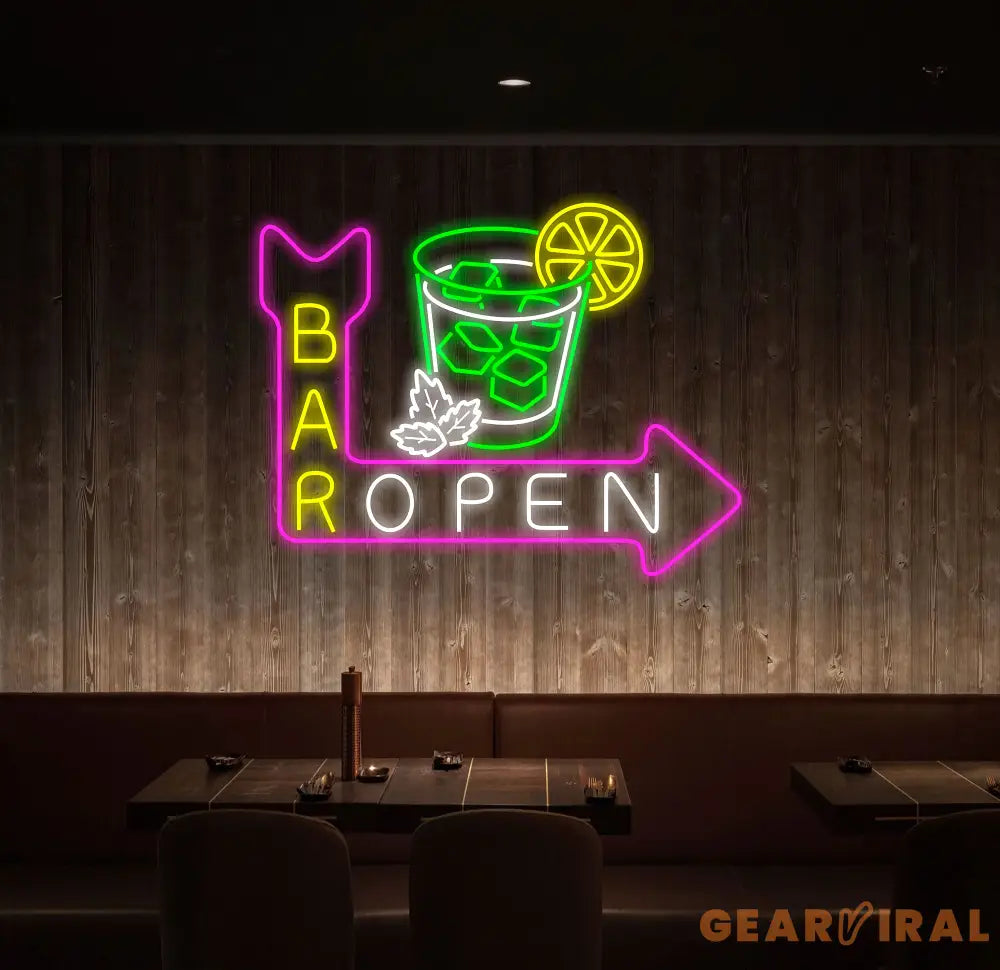 Personalized Bar Open Neon Sign Custom Name Bar Neon Sign Neon Sign Gifts Neon Sign for Dad Christmas Gift Neon Man