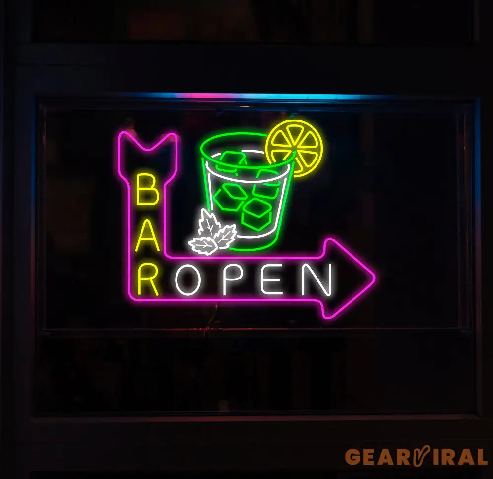 Personalized Bar Open Neon Sign Custom Name Bar Neon Sign Neon Sign Gifts Neon Sign for Dad Christmas Gift Neon Man