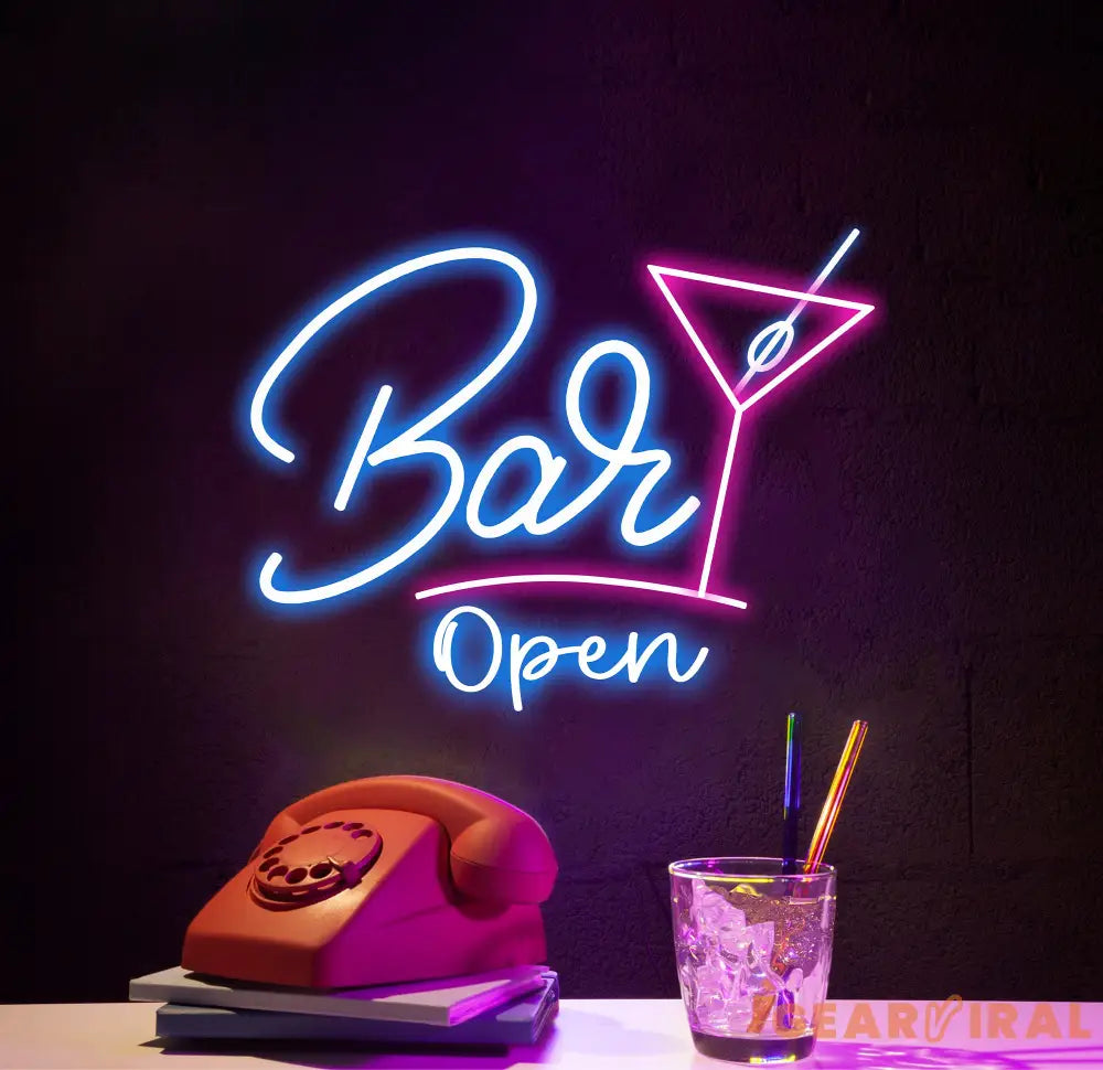 Personalized Bar Open Neon Sign Custom Name Bar Neon Sign Neon Sign Gifts Neon Sign for Dad Christmas Gift Neon Man
