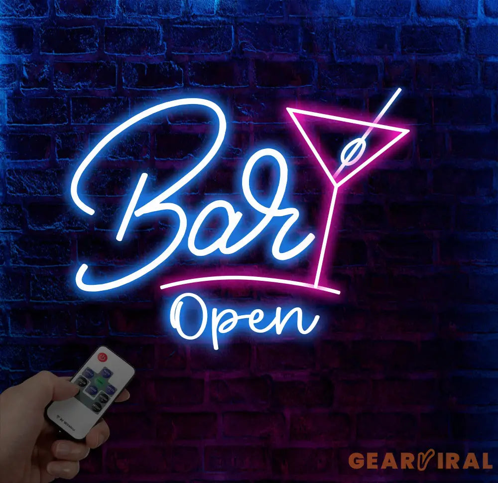 Personalized Bar Open Neon Sign Custom Name Bar Neon Sign Neon Sign Gifts Neon Sign for Dad Christmas Gift Neon Man