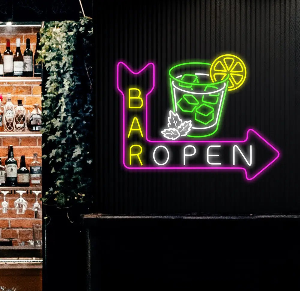 Personalized Bar Open Neon Sign Custom Name Bar Neon Sign Neon Sign Gifts Neon Sign for Dad Christmas Gift Neon Man