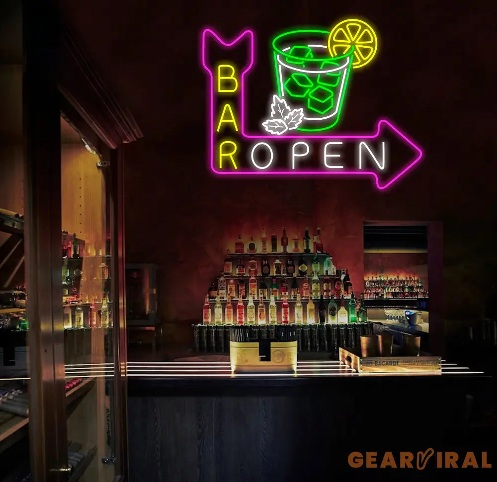 Personalized Bar Open Neon Sign Custom Name Bar Neon Sign Neon Sign Gifts Neon Sign for Dad Christmas Gift Neon Man