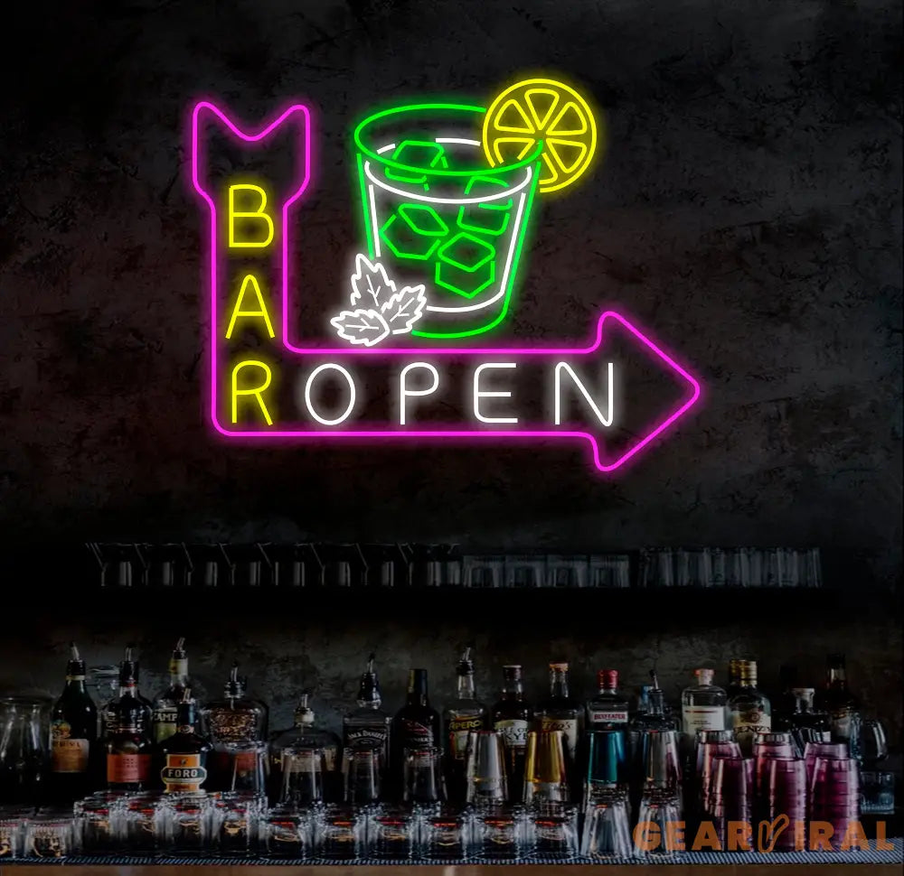 Personalized Bar Open Neon Sign Custom Name Bar Neon Sign Neon Sign Gifts Neon Sign for Dad Christmas Gift Neon Man