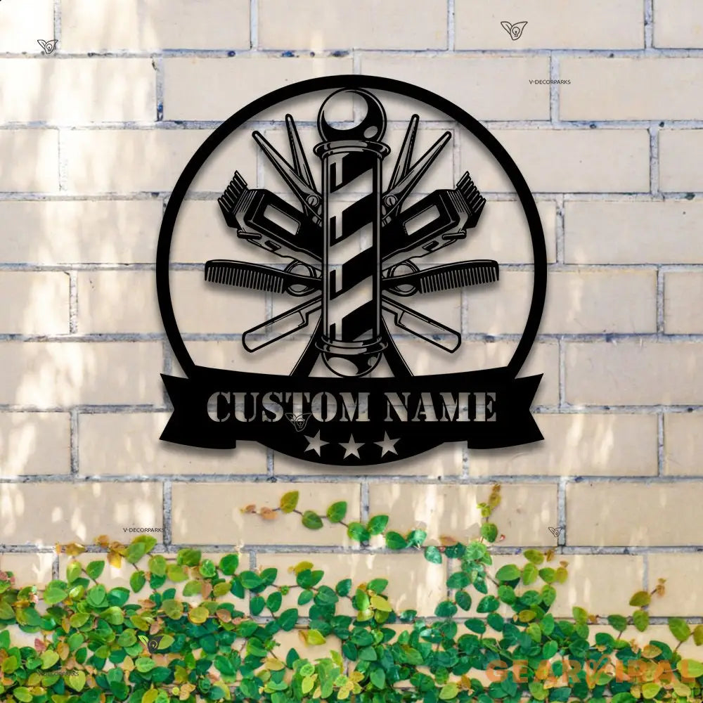 Personalized Barber Metal Sign with LED Lights - Custom Barber Metal Wall Decor - Barber Birthday Gift - Barber Wall